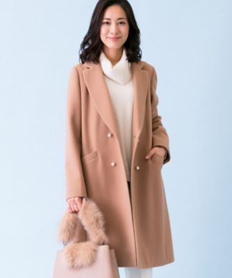 レリアンLelilan ダッフルコート キャメル 高級ウール