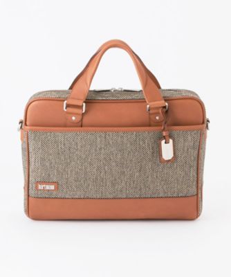 ＜グローバーオール/Gloverall＞ BRIEFCASE/M(R39*017) ナチュラルツイード 【三越・伊勢丹/公式】