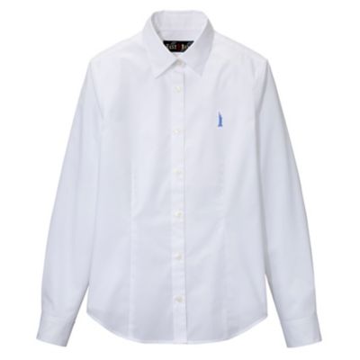 ＜EAST BOY/イーストボーイ＞ 形態安定加工ブロードシャツ(ブルームーン女神)(6205021) ホワイト(900） 【三越・伊勢丹/公式】