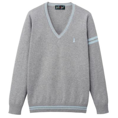 ＜EAST BOY/イーストボーイ＞ 12GハイツイストVニット(6206010) ライトグレー 【三越・伊勢丹/公式】