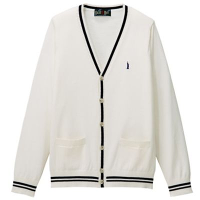 ＜EAST BOY/イーストボーイ＞ 12GハイツイストVカーディガン(6206011) ホワイト 【三越・伊勢丹/公式】