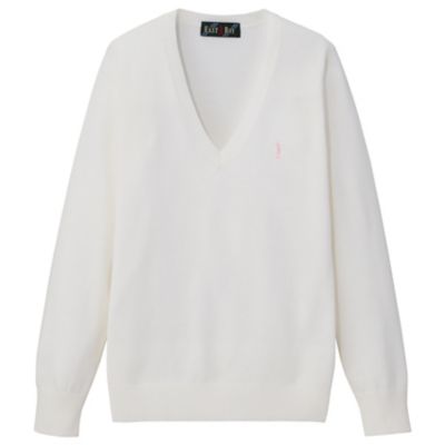 ＜EAST BOY/イーストボーイ＞ 12GハイツイストVネック(6206015) ホワイトB 【三越・伊勢丹/公式】