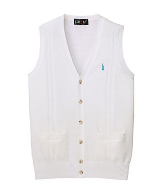 ＜EAST BOY/イーストボーイ＞ 鹿の子ベスト COOL MAX(6206029) ホワイト（900） 【三越・伊勢丹/公式】