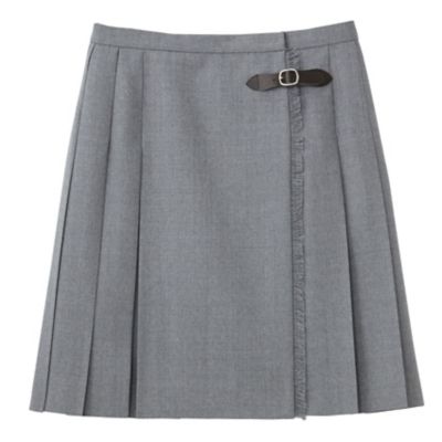 ＜Eastboy Venus＞ サキソニー綾織無地スカート(6213019) ライトグレー 【三越・伊勢丹/公式】