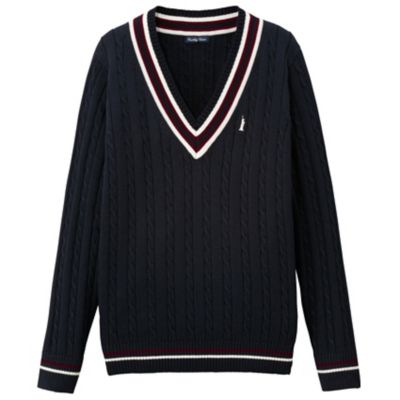 ＜Eastboy Venus＞ ハイツイスドドライタッチVネックニット(6216005) コン 【三越・伊勢丹/公式】