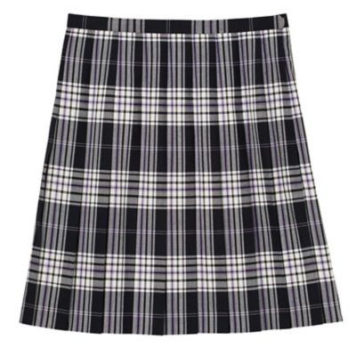 ＜EAST BOY/イーストボーイ＞ 2/60平織20本プリーツスカート(7203101) ネイビーＸラベンダー系(582) 【三越・伊勢丹/公式】