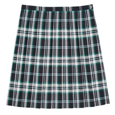 ＜EAST BOY/イーストボーイ＞ 2/60平織20本プリーツスカート(7203101) ネイビーＸアクアブルー系(682) 【三越・伊勢丹/公式】