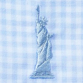 ＜EAST BOY/イーストボーイ＞ T/Cブロードチェックシャツ半袖レギュラーカラー(7205012) ホワイトＸサックス(502) 【三越・伊勢丹/公式】