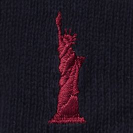 ＜EAST BOY/イーストボーイ＞ 12Gハイツイストドライタッチコットン(度詰め)(7206040) 本体:ネイビーＸマーク:レッド(580) 【三越・伊勢丹/公式】