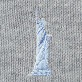 ＜EAST BOY/イーストボーイ＞ 12Gハイツイストドライタッチコットン(度詰め)(7206041) ライトグレーＸサックス(910) 【三越・伊勢丹/公式】