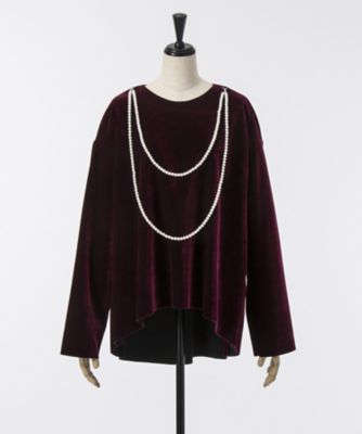 ＜MM6 Maison Margiela＞ TOP(32NC049047871) ワイン 【三越・伊勢丹/公式】