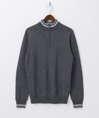 【SALE（伊勢丹）】＜ジーフォア＞ 【S】ジップアップニット(CM955-ZIPP) チャコール 【三越・伊勢丹/公式】