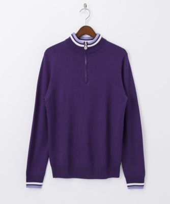 【SALE（伊勢丹）】＜ジーフォア＞ 【S】ジップアップニット(CM955-ZIPP) パープル 【三越・伊勢丹/公式】