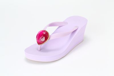 ＜ソレイユ バイププティエ＞9月ピンクサファイア・ウェッジソールサンダル ラベンダー