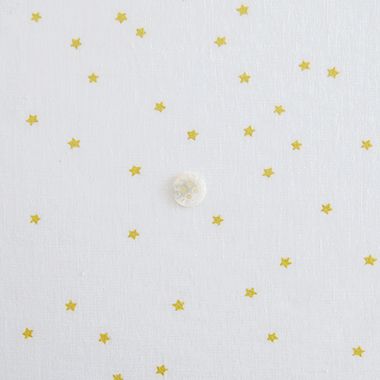 ＜CHECK＆STRIPE＞ パターンワンピース星の綿麻 B13星の綿麻／白にゴールド 【三越・伊勢丹/公式】