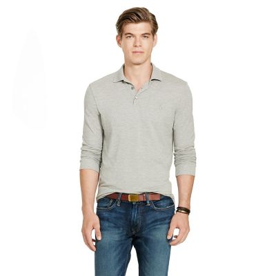 ＜POLO RALPH LAUREN（メンズ）/ポロラルフローレン＞ カスタムフィット ピマブレンド ポロシャツ B73・アイボリー 【三越・伊勢丹/公式】