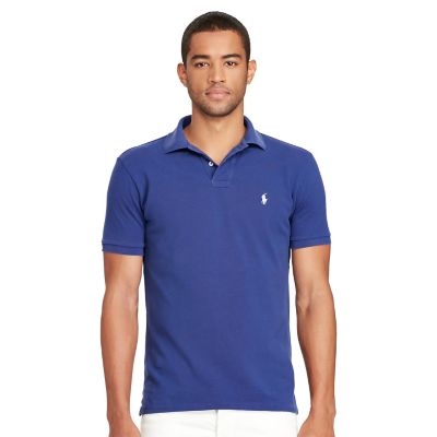 ＜POLO RALPH LAUREN（メンズ）/ポロラルフローレン＞ カスタムフィット ウェザード メッシュ ポロシャツ B82・ブルー 【三越・伊勢丹/公式】