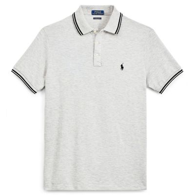 ＜POLO RALPH LAUREN（メンズ）/ポロラルフローレン＞ カスタム スリム フィット コットン ポロシャツ D86・グレー 【三越・伊勢丹/公式】