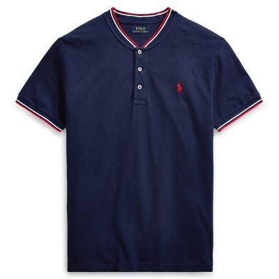 ＜POLO RALPH LAUREN（メンズ）/ポロラルフローレン＞ フェザーウェイト メッシュ ヘンリーネック B82・ブルー 【三越・伊勢丹/公式】