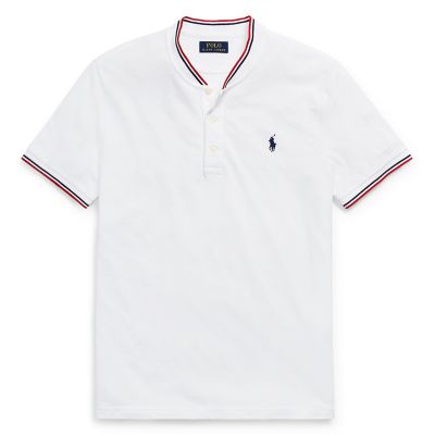 ＜POLO RALPH LAUREN（メンズ）/ポロラルフローレン＞ フェザーウェイト メッシュ ヘンリーネック E86・ホワイト 【三越・伊勢丹/公式】