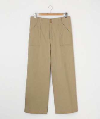 ＜Pale h'（ペールアッシュ）＞ 大きいサイズ コットンツイルベイカーパンツ(PH17-AFP14)(クローバー) ベージュ(03) 【三越・伊勢丹/公式】