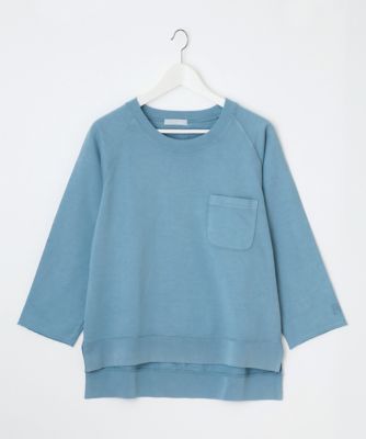 ＜Pale h'（ペールアッシュ）＞ 大きいサイズ 裏毛染料染めプルオーバー(PH17-AJ15)(クローバー) ブルー(12) 【三越・伊勢丹/公式】