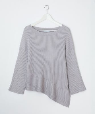 ＜Pale h'（ペールアッシュ）＞ 大きいサイズ 斜め切り替えプルオーバー(PH17-SK07)(クローバー) パープル(17) 【三越・伊勢丹/公式】