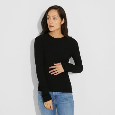 ＜THEORY2.0＞ WOOSTER. CREPE. KNIT BASIC.(7301724) BLACK(050) 【三越・伊勢丹/公式】
