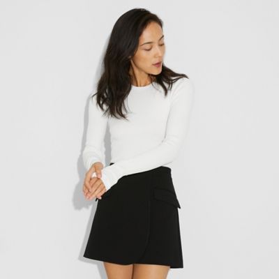 ＜THEORY2.0＞ WOOSTER. CREPE. KNIT BASIC.(7301724) EGG SHELL(105) 【三越・伊勢丹/公式】