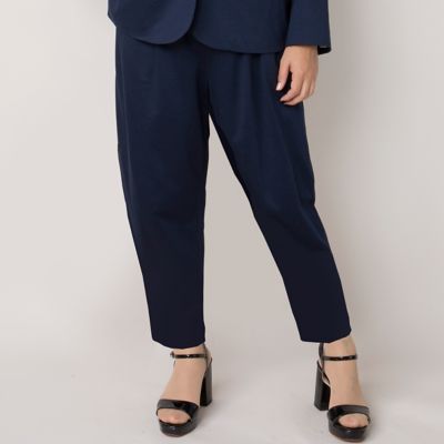 【SALE（伊勢丹）】＜VARAL DE MODA+＞ 大きいサイズ モックロディパンツ(V71-1000)(クローバープラス) ネイビー 【三越・伊勢丹/公式】