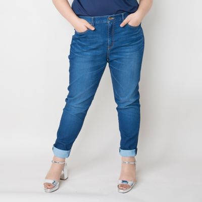 ＜VARAL DE MODA+＞ 大きいサイズ ストレッチデニムパンツ(V71-1100)(クローバー) ブルー 【三越・伊勢丹/公式】