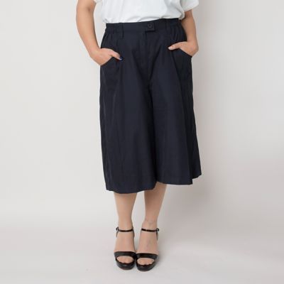 【SALE（伊勢丹）】＜VARAL DE MODA+＞ 大きいサイズ サイドハイタックキュロット(V71-1110)(クローバープラス) ブラック 【三越・伊勢丹/公式】