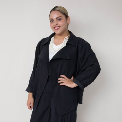 【SALE（伊勢丹）】＜VARAL DE MODA+＞ 大きいサイズ テロンチジャケット(V71-3110)(クローバープラス) ブラック 【三越・伊勢丹/公式】