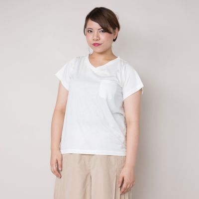 【SALE（伊勢丹）】＜VARAL DE MODA+＞ 大きいサイズ プレーティング天竺カット アンド ソーン(V71-4260)(クローバープラス) オフホワイト 【三越・伊勢丹/公式】