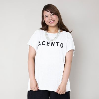 【SALE（伊勢丹）】＜VARAL DE MODA+＞ 大きいサイズ ソフト天竺ロゴTシャツ(V71-4360)(クローバープラス) ホワイト 【三越・伊勢丹/公式】