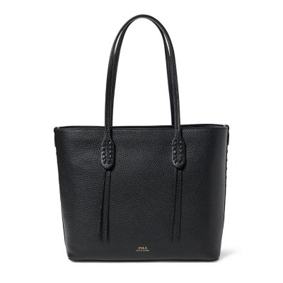 ＜POLO RALPH LAUREN（ウィメンズ）/ポロラルフローレン＞ ペブルドレザースモール トート B10ブラック 【三越・伊勢丹/公式】