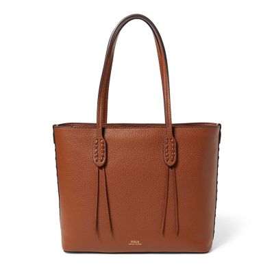 ＜POLO RALPH LAUREN（ウィメンズ）/ポロラルフローレン＞ ペブルドレザースモール トート B37ブラウン 【三越・伊勢丹/公式】