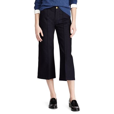 ＜POLO RALPH LAUREN（ウィメンズ）/ポロラルフローレン＞ クロップド ワイドレッグ ジーンズ 【三越・伊勢丹/公式】