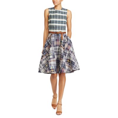 ＜POLO RALPH LAUREN（ウィメンズ）/ポロラルフローレン＞ マドラス フィットアンドフレア ドレス 【三越・伊勢丹/公式】