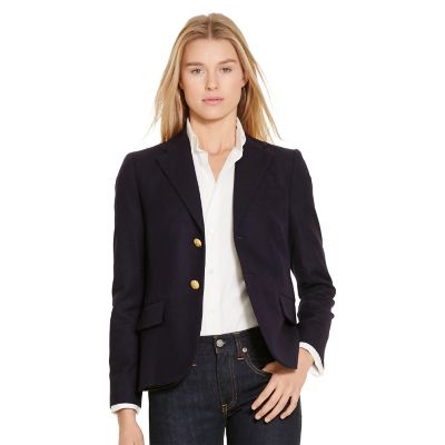＜POLO RALPH LAUREN（ウィメンズ）/ポロラルフローレン＞ ウール ツーボタン ブレザー B28 ブルー 【三越・伊勢丹/公式】