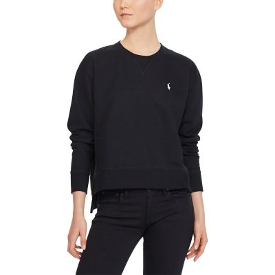 ＜POLO RALPH LAUREN（ウィメンズ）/ポロラルフローレン＞ フリース クルーネック スウェットシャツ B10ブラック 【三越・伊勢丹/公式】