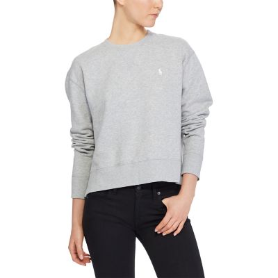 ＜POLO RALPH LAUREN（ウィメンズ）/ポロラルフローレン＞ フリース クルーネック スウェットシャツ F16グレー 【三越・伊勢丹/公式】