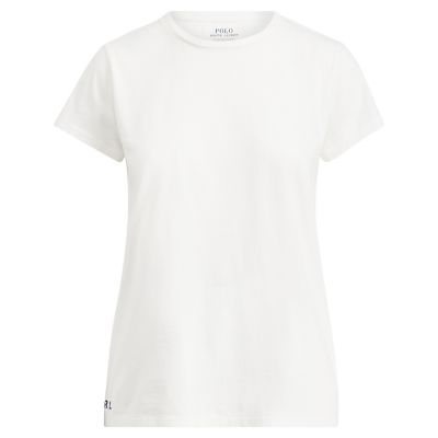 ＜POLO RALPH LAUREN（ウィメンズ）/ポロラルフローレン＞ コットン ジャージー クルーネック Tシャツ B64ホワイト 【三越・伊勢丹/公式】