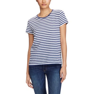 ＜POLO RALPH LAUREN（ウィメンズ）/ポロラルフローレン＞ ストライプド コットン クルーネック Tシャツ 【三越・伊勢丹/公式】