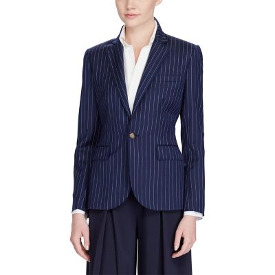 ＜POLO RALPH LAUREN（ウィメンズ）/ポロラルフローレン＞ ストライプド ウール ブレザー 【三越・伊勢丹/公式】