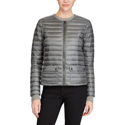 ＜POLO RALPH LAUREN（ウィメンズ）/ポロラルフローレン＞ フルジップ ダウン ジャケット D86グレー 【三越・伊勢丹/公式】