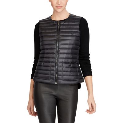 ＜POLO RALPH LAUREN（ウィメンズ）/ポロラルフローレン＞ フルジップ ダウン ベスト B10ブラック 【三越・伊勢丹/公式】