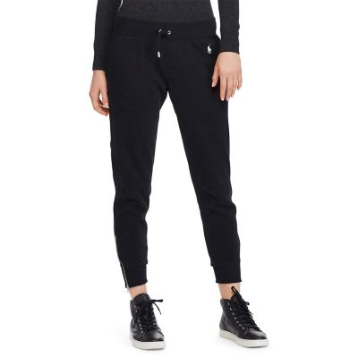 ＜POLO RALPH LAUREN（ウィメンズ）/ポロラルフローレン＞ ジップカフ フリース ジョガー パンツ B10ブラック 【三越・伊勢丹/公式】