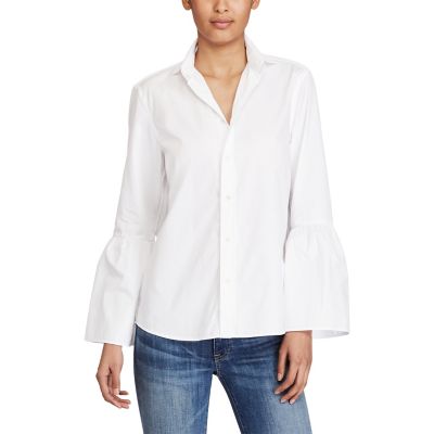 ＜POLO RALPH LAUREN（ウィメンズ）/ポロラルフローレン＞ ブロードクロス ベルスリーブ シャツ 【三越・伊勢丹/公式】