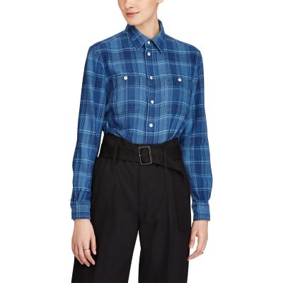 ＜POLO RALPH LAUREN（ウィメンズ）/ポロラルフローレン＞ リラックスド プラッド ツイル シャツ 【三越・伊勢丹/公式】